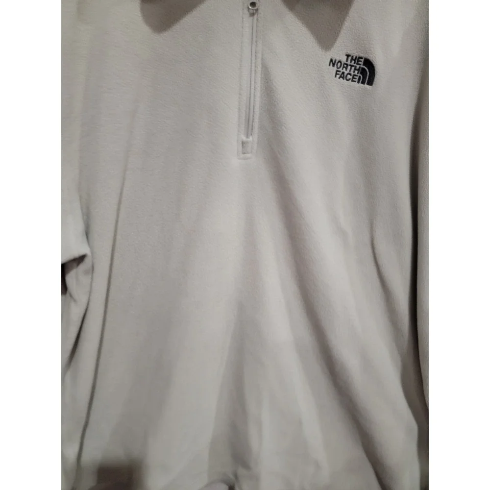 The North Face Men's XL‎ TKA 100 Fleece 1/4 Zip Pullover Jacket Tan Beige Solid